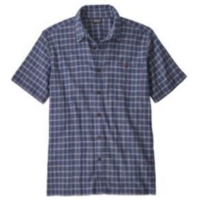 Patagonia A/C Navy Striped Button Down Sport Shirt